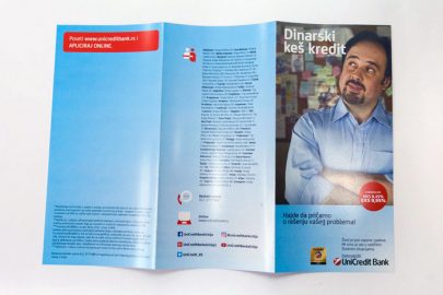 flajer za banku flajer Ameriken format - A4 savijen na tri dela